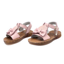 2020 Genuine Leather Girls Summer Sandals Baby Toddler Kids Shoes With Bow Rabbit Ear Sweet Princess Soft Children's Beach Shoes 2024 - buy cheap