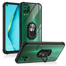 Funda magnética de Metal transparente para móvil, carcasa de TPU para Huawei P40, P30 Pro + lite nova 6, 7i, Y5p, Y6p, Y7p, P Smart 2020, 5G, Y6, Y9 2024 - compra barato