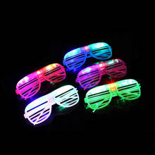 Óculos fluorescentes com luz de led, óculos para baile, brilha no escuro, para festa de natal 2024 - compre barato