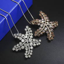 Silver Fashion Long Necklace for Women Big Starfish Chain Maxi Necklaces & Pendants Statement Joyeria Accessories 2024 - buy cheap