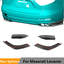 Carbon Fiber Rear Bumper Diffuser Lip Spoiler Splitters For Maserati Levante 2016 - 2018 Rear Bumper Guard 2024 - buy cheap