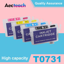 Aecteach Refillable Ink cartridge T0731 for Epson Stylus T13 TX102 TX103 TX121 C79 C90 C92 C110 Printer 2024 - buy cheap