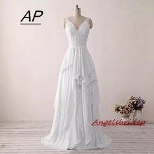 ANGELSBRIDEP New Arrival White Wedding Dress 2021 Charming Applique A-Line Vestidos De Noiva Formal Fantasy Gril Bride Gowns 2024 - buy cheap