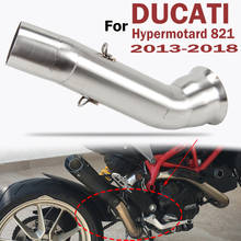 Slip-On For Ducati Hypermotard 821 2013-2018 Motorcycle Exhaust Middle link Pipe 51mm Muffler Connect Tube Escape Moto Down Pipe 2024 - buy cheap