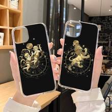 Прозрачный чехол со знаками Зодиака для телефона iPhone 11 12 mini pro XS MAX 8 7 6 6S Plus X 5S SE 2020 XR 2024 - купить недорого