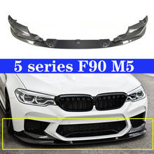 Carbon Fiber Front Bumper Lip Spoiler Apron For BMW 5 Series F90 M5 2018 2019 Car Bumpers With Splitter MP style 2024 - buy cheap