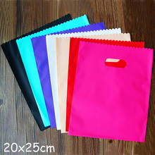 Colorful Plastic Gift Bags, Plastic shopping bags 20x25cm 100pcs/lot 2024 - buy cheap