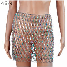 Chran Sexy Mesh Body Chain Skirts Carnival Bikini Rave Outfit Jewelry Festival Showgirl Dress Accessories 2024 - buy cheap