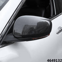 2pcs For Renault Kadjar Koleos Samsung QM6 2016 17 18 2019 Car Rearview Side door turning Mirror Cover trim frame ABS Carbon 2024 - buy cheap