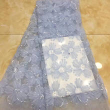 African Lace Fabric Nigeria Lace Fabric 2021 High Quality Lace French Tulle Lace Fabric For Wedding Dress D38281 2024 - buy cheap