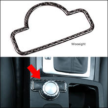 Wooeight Car Interior Carbon Fiber Multimedia Knob Button Frame Trim Stripe Fit For Mercedes Benz C Class W204 2007-2012 2013 2024 - buy cheap