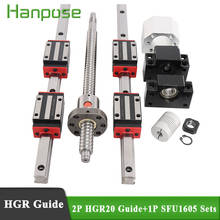 2p hgr20 qualquer comprimento + um conjunto de sfu1605 + 4 hgh20ca linear guideway bola parafuso módulos de movimento linear 2024 - compre barato