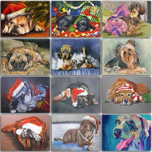 5D DIY Diamond Painting Kit Paint Animals Bulldog Christmas Dog Gift home decor Full Square&Round embroidery mosaic Cross stitch 2024 - buy cheap