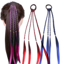 New Cute Girls Elastic Hair Rope Rubber Bands Braides Hair Accessories Wig Ponytail Hair Ring Kids Twist Braid Rope Hair Braider 2024 - buy cheap