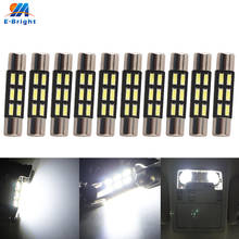 Lâmpada de led para teto de carro, 100 pçs, 12v, 28mm, 31mm, 4014, 8smd, luz de leitura, t6, festoon, universal, branco, interior, automóveis, 6000-8000k 2024 - compre barato