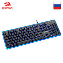 Redragon K509 USB gaming Membrane keyboard ergonomic 7 color LED backlit keys Full key anti-ghosting 104 wired PC Computer gamer 2024 - buy cheap