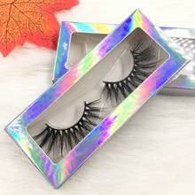 25mm mink eyelashes 3d holographic box 100% hand made eye lashes 6pairs/lot 2024 - buy cheap