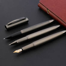 High quality brand 3669 classic Copper calligraphy Fountain Pen wave Circle Gun gray Stationery Office school ink pen supplies 2024 - buy cheap