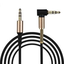 Cable de Audio auxiliar con conector de 3,5mm, conector TPE macho a macho de 90 °, Cable auxiliar de altavoz para auriculares de coche, Xiaomi redmi 5 plus 2024 - compra barato