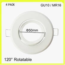 DIY KIT 4 PACK frame with GU10 socket GU5.3 bracket support stand metal led spotlight  holder round dia50mm easy install. 2024 - buy cheap