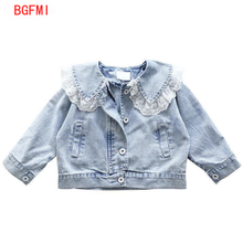 Spring Fashion Cardigan Coats Infant Baby Clothing Girls Clothes Outerwear Lace Baby Girl Denim Jacket 2024 - buy cheap