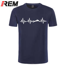 REM tee Heartbeat Swimmer Swimmings Funny T Shirts Men Summer Cotton Harajuku Short Sleeve O Neck Streetwear Black T-shirt 2024 - buy cheap