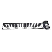 61 клавиша, электронная раскладная клавиатура для пианино, Складная портативная с аудиоразъемом MIDI 2024 - купить недорого