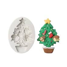 Christmas Tree Snow Silicone Mold Dessert Cake Lace Decoration DIY Chocolate Candy Pastry Fondant Mold Resin Kitchen Baking Tool 2024 - buy cheap