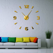 Modern Interior Big Clock Kit Wall Art Frameless Wall Watch Large DIY Mute Wall Clock Mirror Stickers Home Office School Decor 2024 - buy cheap