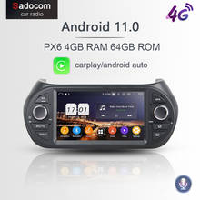 Radio con GPS para coche, reproductor con Android 11,0, PX6, IPS, 8 núcleos, 4 GB + 64 GB, DVD, para Fiat, Fiorino, Citroen, Nemo, Peugeot, Bipper, 2008-2015 2024 - compra barato