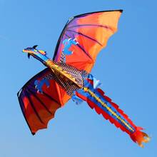 Nova 3d dragão kite com cauda pipas para adulto pipas voando ao ar livre 100m linha de pipa 2024 - compre barato