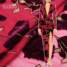 Siiboo-tela de seda 100% natural para mujer, falda de vestir francesa, estilo romántico femenino, sp6326 2024 - compra barato