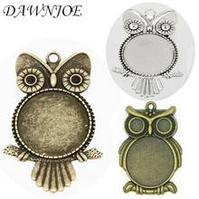 DAWNJOE 10pcs 25mm Animal owl Cabochon Base Blank Setting Jewelry DIY Making Finding Pendant Necklace Jewelry Finding 2024 - buy cheap