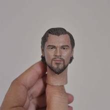 Cabeza de vaquero occidental a escala 1/6, Leonardo DiCaprio con barba para figuras de 12 pulgadas, cuerpos DIY 2024 - compra barato