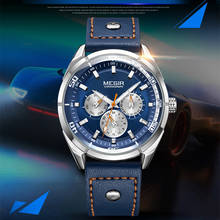Relógio masculino de luxo 2019, relógio de pulso com pulseira de couro, mostrador grande, quartzo, luminoso 2024 - compre barato