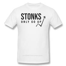Stonks Go Up Print Cotton T-Shirt WBS WallStreetBets For Men Fashion Streetwear 2024 - buy cheap