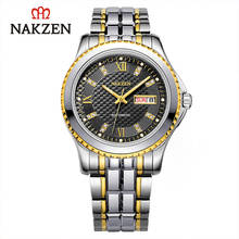 NAKZEN Mens Mechanical Watch Automatic Stainless Steel Wristwatch Life Waterproof Clock Luxury Watch Gifts for Men Reloj Hombre 2024 - buy cheap