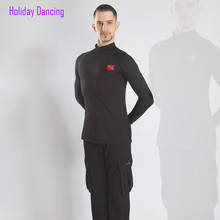 Long Sleeve Male Latin Dance Tops Latin Dancing Cloth Practise Tango Chacha Dancing Performamnce BY292 2024 - buy cheap