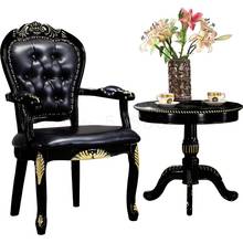 Американский обеденный стул из цельного дерева отель Неоклассическое кожаное кресло кафе стол и стул ретро Европейский обеденный стул 2 для 2024 - купить недорого