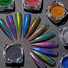 RBAN-purpurina holográfica para uñas, brillo láser, lentejuelas, pigmento en polvo, decoraciones NAIL Art, polvo, 1 g/caja 2024 - compra barato