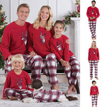 Conjunto de pijamas a juego para niños y adultos, ropa de dormir de 2 piezas para Navidad y Año Nuevo, para madre e hija 2024 - compra barato
