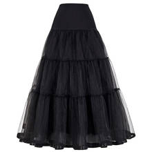 100 CM Long Petticoat Crinoline Vintage Underskirt Rockabilly Tutu 2024 - buy cheap
