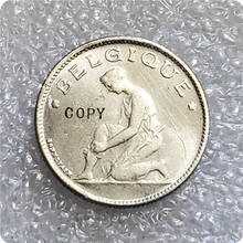 Bélgica 1931, 1 franco níquel. legenda em cópia francesa-réplica moedas medalha moedas comemorativas 2024 - compre barato