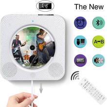 Reproductor de CD portátil montado en la pared, reproductor MP3, Bluetooth, altavoz Hifi, Radio FM, reloj despertador para el hogar con pantalla LED 2024 - compra barato