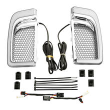 Motorcycle Chrome Fairing Lower Grills LED Turn Signals For Harley Touring Electra Glide Ultra Classic FLHTCU Road Glide Ultra 2024 - buy cheap