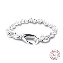 DIY Charms Bracelet femme 925 Sterling Silver Jewellery Chunky Infinity Knot Chain Bracelets for Women Fashion Jewelry wholesale 2024 - buy cheap