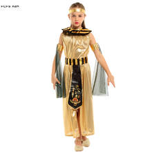 Girls Cleopatra Cosplay Kids Children Halloween Queen of Egypt Costumes Carnival Purim parade Stage play Masquerade party dress 2024 - buy cheap
