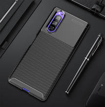 For Sony Xperia 5 Case Soft Silicone Carbon fiber Shockproof skin Protective Back Cover Case for Sony Xperia5 full cover shell 2024 - buy cheap