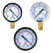 Manómetro de presión de vacío de aire, medidor de presión de 0 ~ -30inHg 0 ~ -1 bar, Mini Dial, Doble 2024 - compra barato