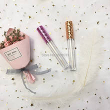 Gold Lid Brush Makeup Eyelash Bottles Empty Clear Cosmetic Lip Gloss Tube Purple Lip Oil Containers Beauty Tool Lip Glaze Tube 2024 - buy cheap